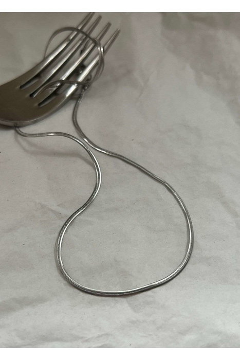Heliophilia Silver Collar de Acero Plateado de 45 cm